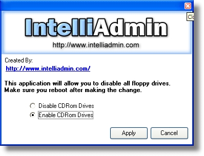 Screenshot for CD ROM Drive Disabler 2.0