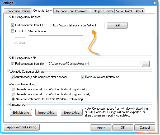 Remote Control XML Listing